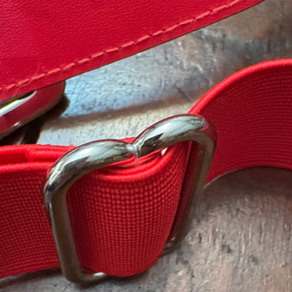 Under Armour Vibrant Red Stretch Adjustable Athletic Belt with Silver Buckle